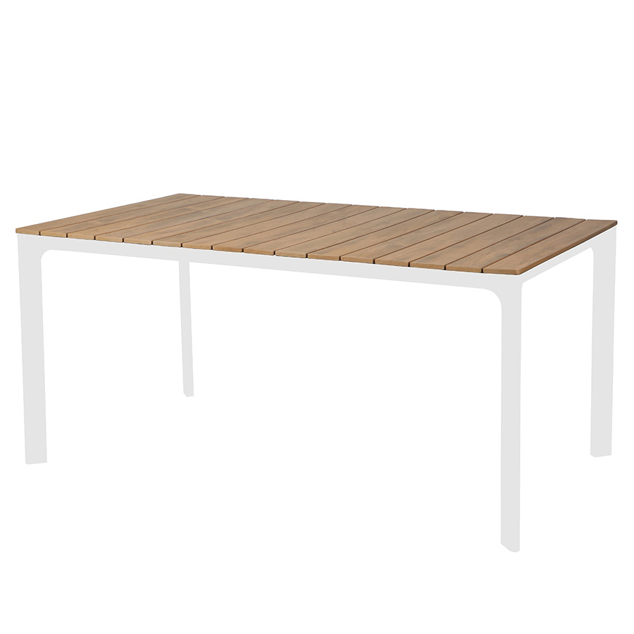 foto del prodotto tavolo da giardino 180x100xh74 cm in alluminio e polywood enna bianco