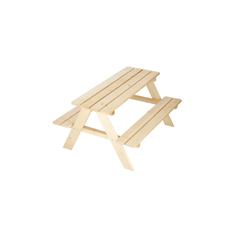foto del prodotto tavolo da giardino 2 in 1 tavolo da picnic per bambini 90 x 79 x 50 cm in legno massiccio panchina picnic tavolo da giardino springos