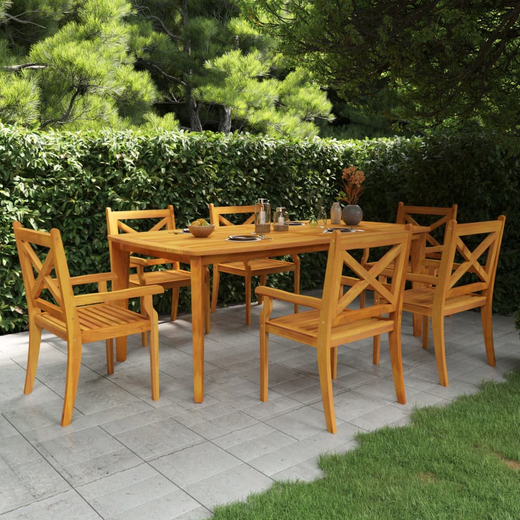 foto del prodotto tavolo da giardino 200x100x75 cm legno massello di acacia cod mxl 34241