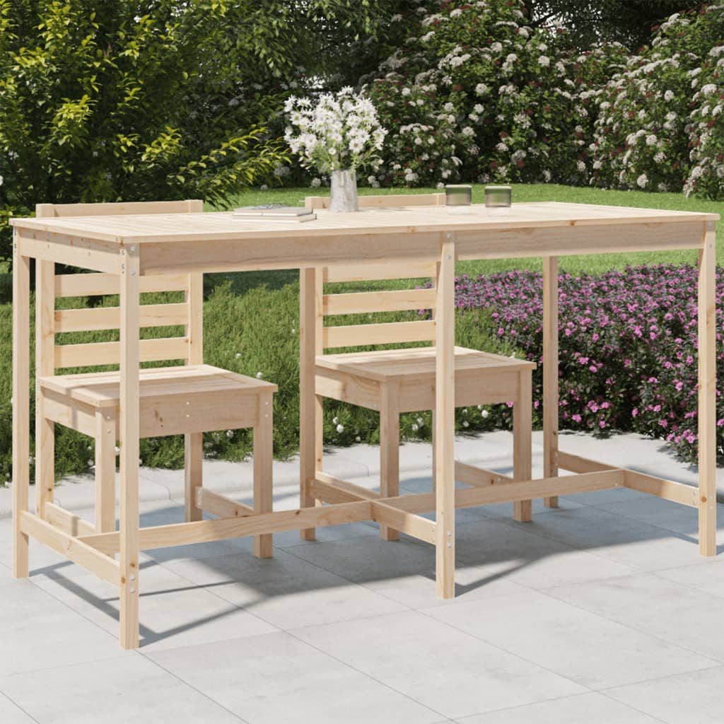 foto del prodotto tavolo da giardino 203,5x90x110 cm in legno massello di pino