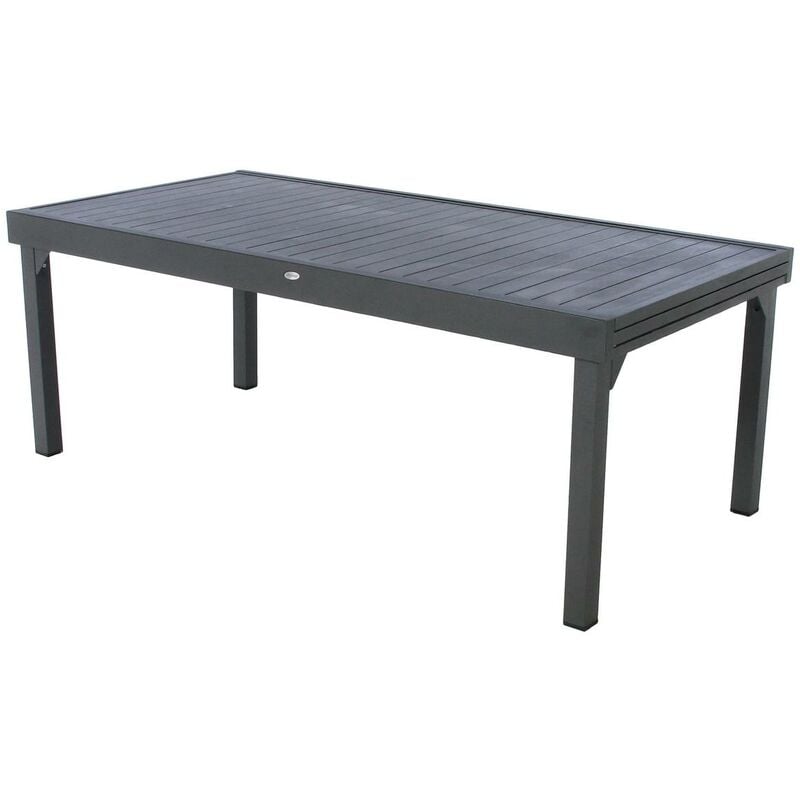 foto del prodotto tavolo da giardino allungabile a 12 posti piazza graphite in alluminio trattato con polveri epossidiche hesp ride