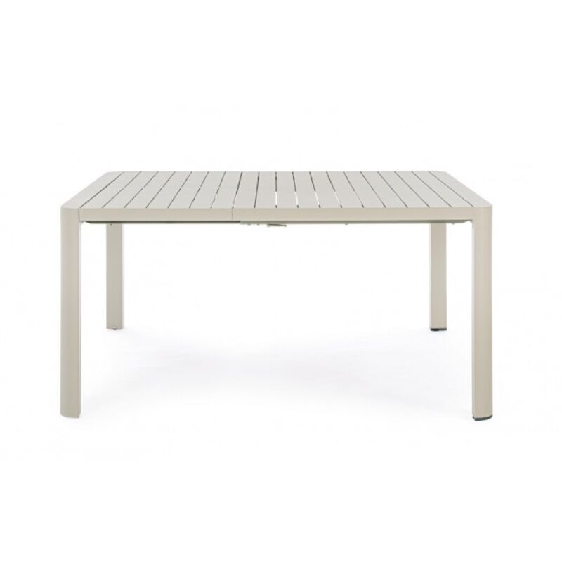 foto del prodotto tavolo da giardino allungabile in alluminio kiplin dimensione 149x97 cm colore tortora
