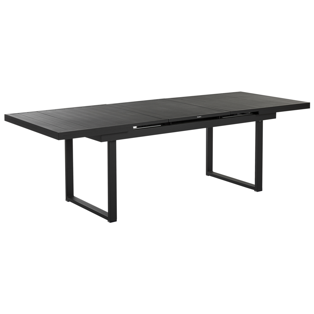 foto del prodotto tavolo da giardino allungabile metallo nero 180/240 x 90 cm da esterno terrazza