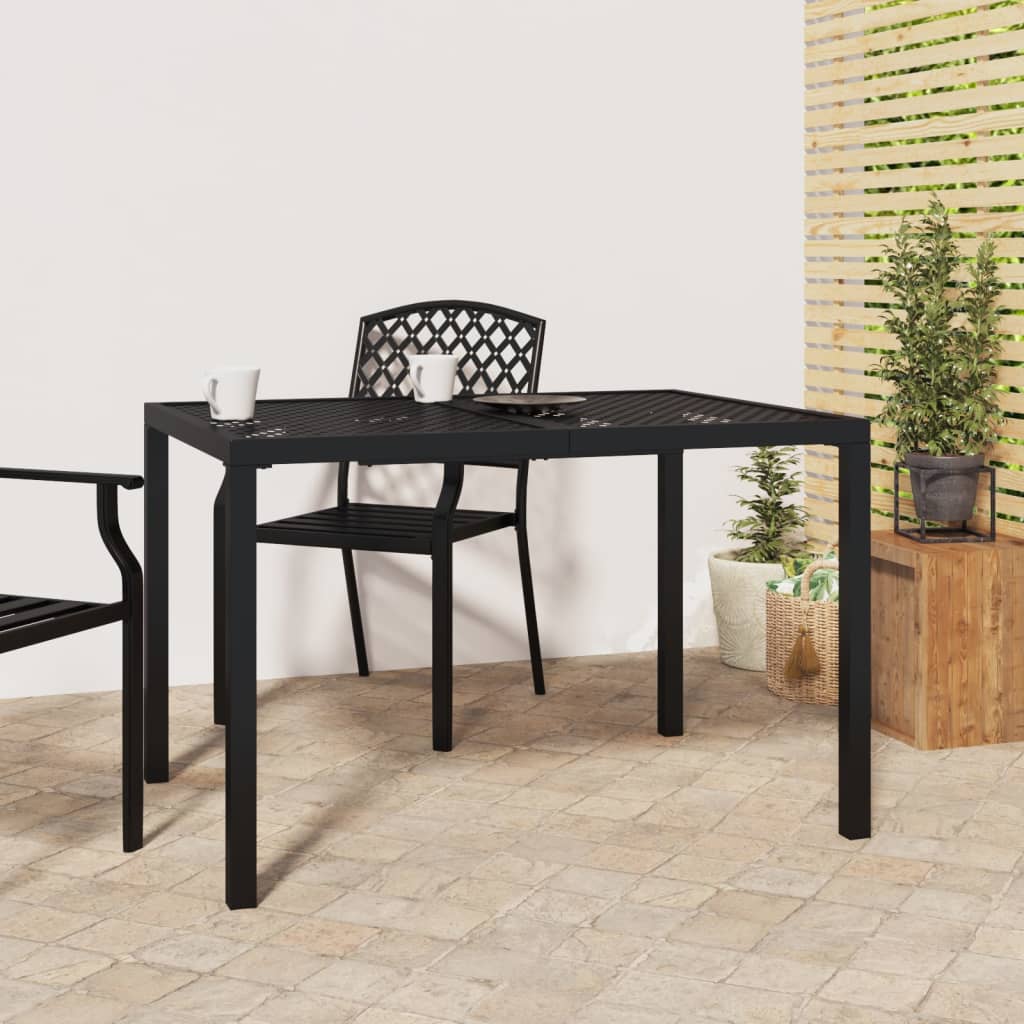 foto del prodotto tavolo da giardino antracite 110x80x72 cm acciaiocod mxl 127118