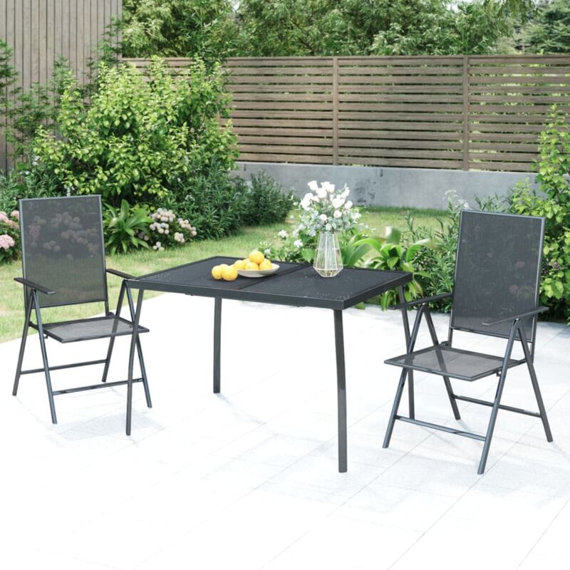 foto del prodotto tavolo da giardino antracite 110x80x72 cm rete d acciaio vidaxl