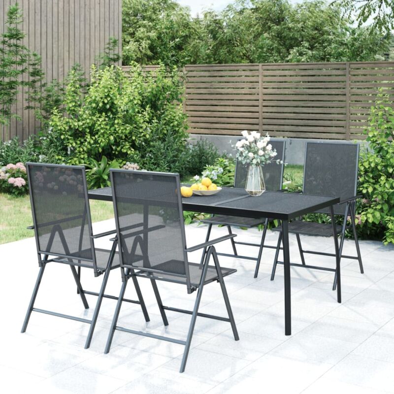 foto del prodotto tavolo da giardino antracite 165x80x72 cm rete d acciaio vidaxl