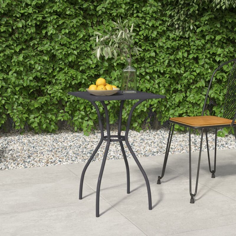 foto del prodotto tavolo da giardino antracite 50x50x72 cm rete d acciaio vidaxl