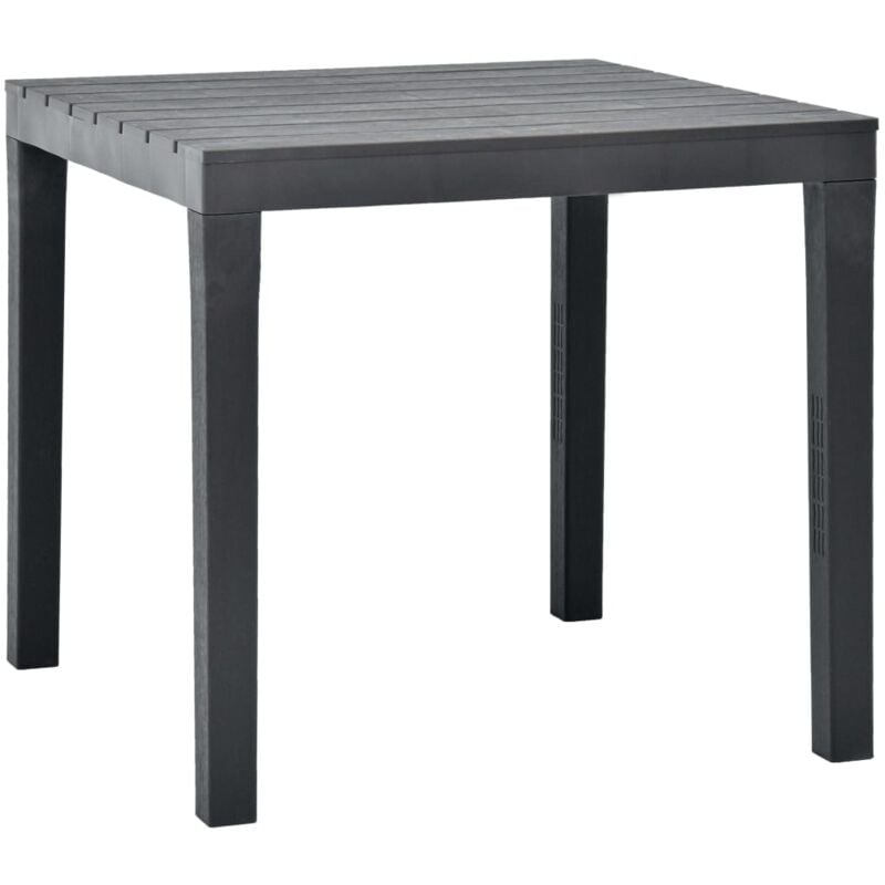 foto del prodotto tavolo da giardino antracite 78x78x72 cm in plastica vidaxl