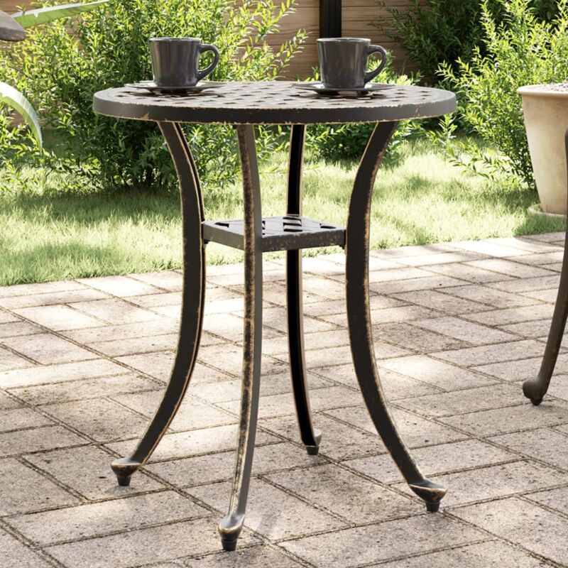 foto del prodotto tavolo da giardino bronzo 48x53 cm in alluminio pressofuso vidaxl