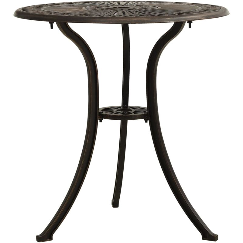 foto del prodotto tavolo da giardino bronzo 62x62x65 cm in alluminio pressofuso vidaxl