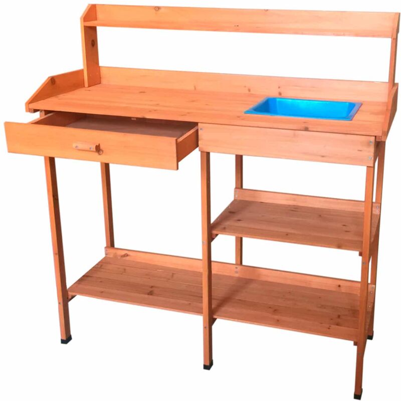 foto del prodotto tavolo da giardino gardiun kalvin 44x116x125 cm legno naturale