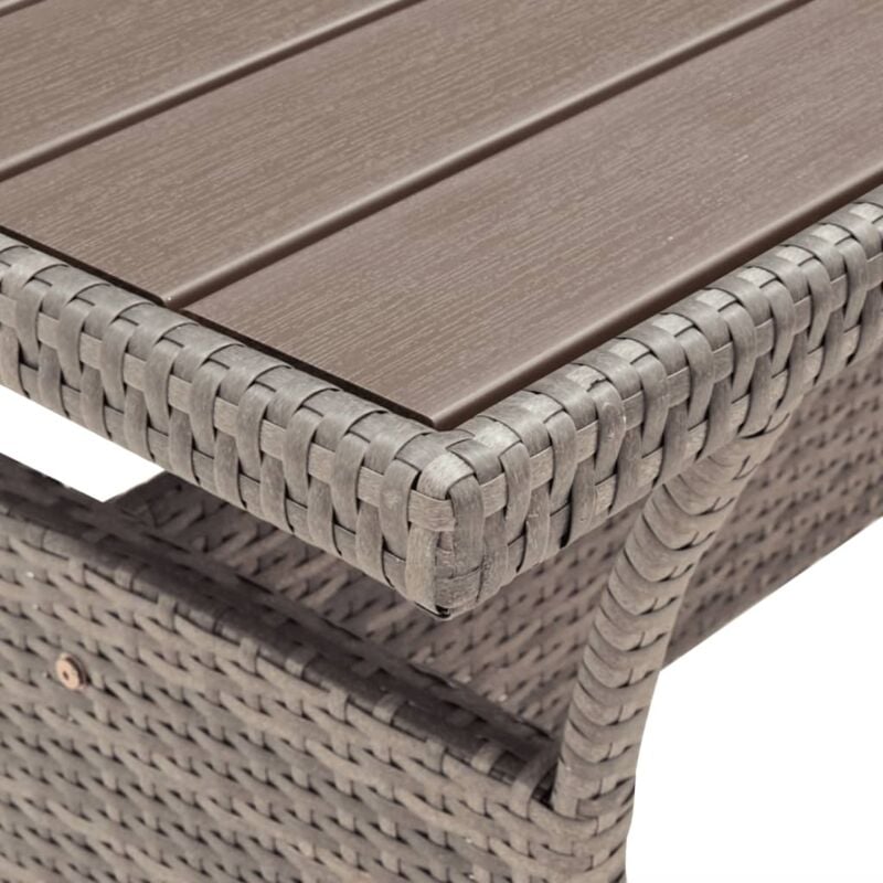 foto del prodotto tavolo da giardino grigio 120x70x66 cm in polyrattan cod mxl 34150