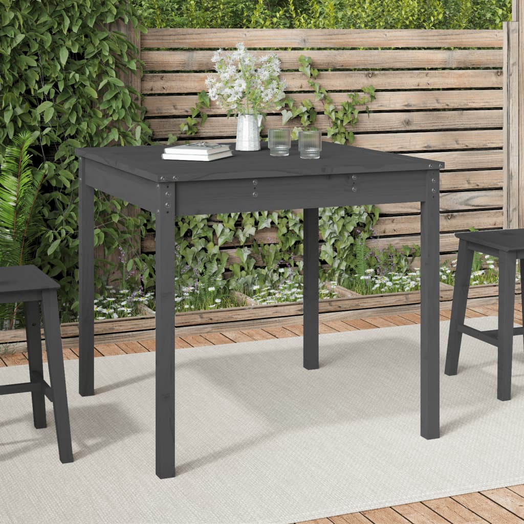 foto del prodotto tavolo da giardino grigio 82,5x82,5x76 cm legno massello pinocod mxl 129855