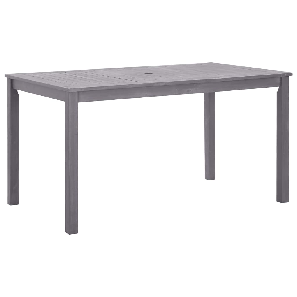 foto del prodotto tavolo da giardino grigio slavato 140x80x74 cm in legno acacia