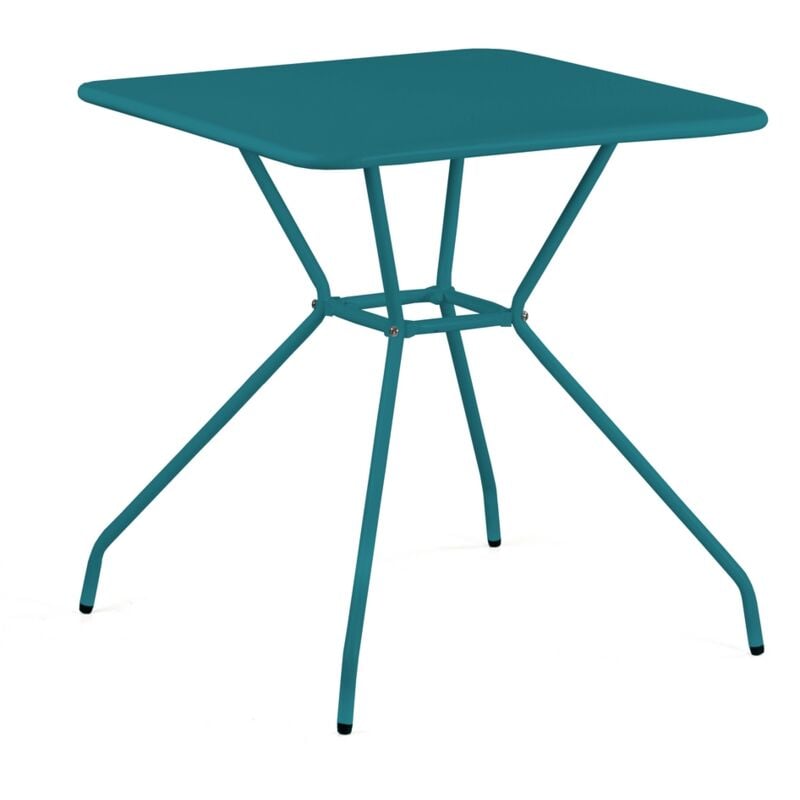 foto del prodotto tavolo da giardino in acciaio 70x70x73 cm, blu