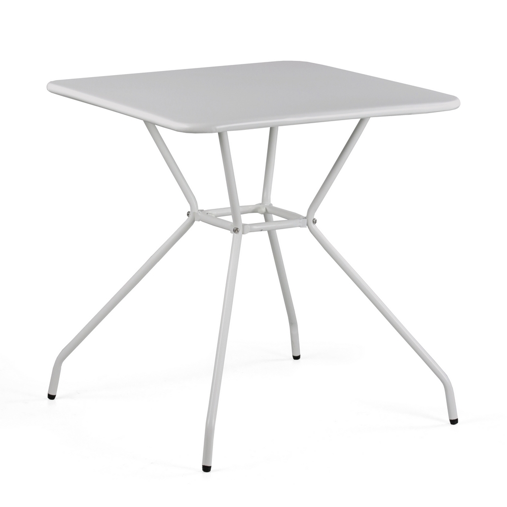 foto del prodotto tavolo da giardino in acciaio grigio 70x70x73 cm