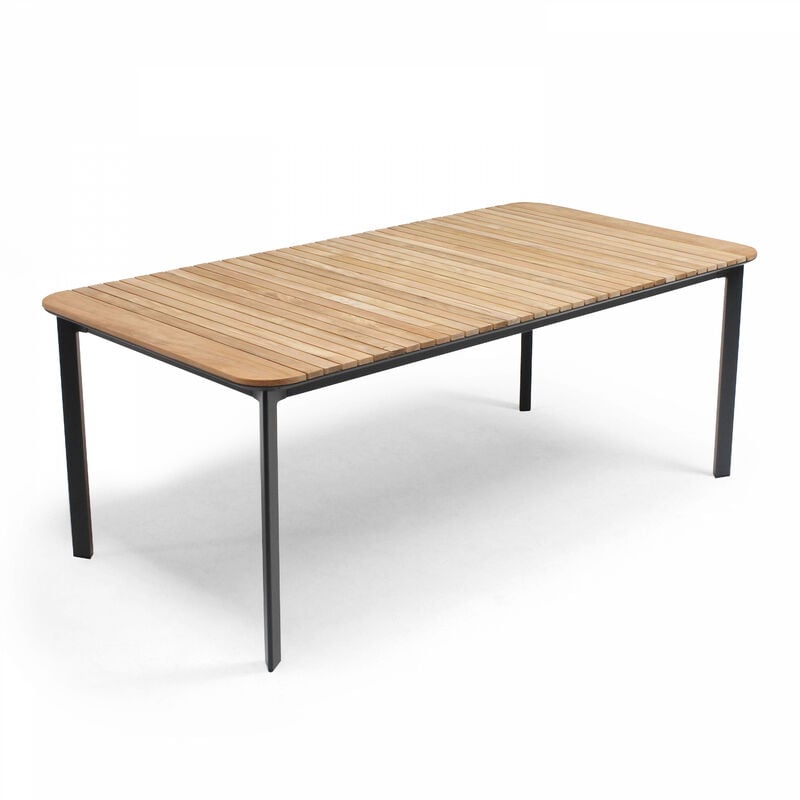 foto del prodotto tavolo da giardino in alluminio e teak