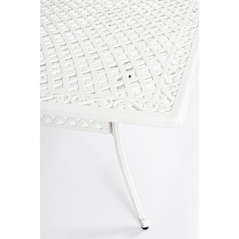 foto del prodotto tavolo da giardino in alluminio pressofuso ivrea colore bianco dimensione 213x107 cm