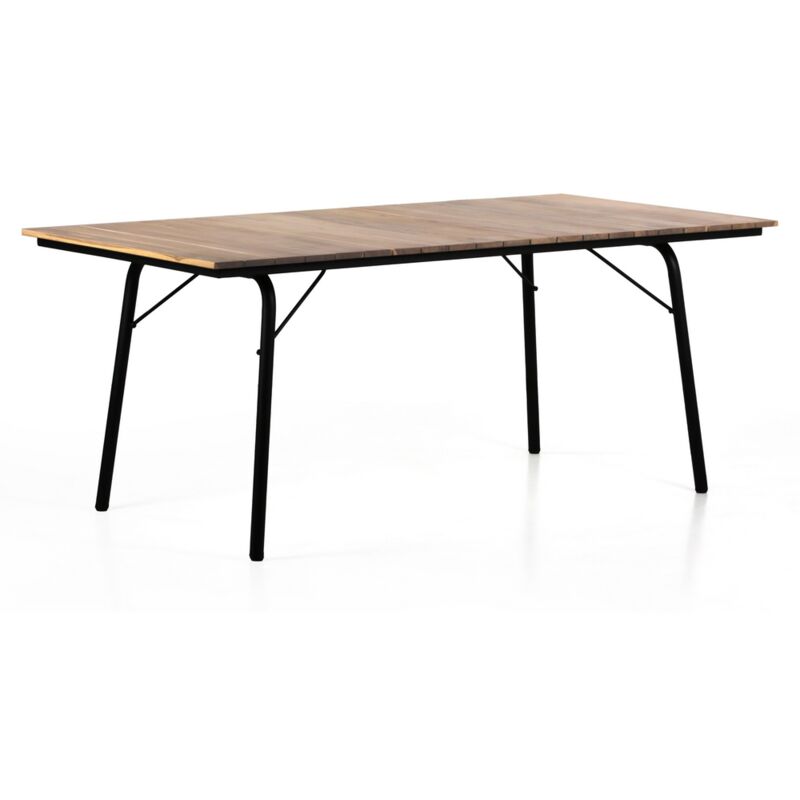 foto del prodotto tavolo da giardino in legno di acacia e metallo 180x90cm santorini