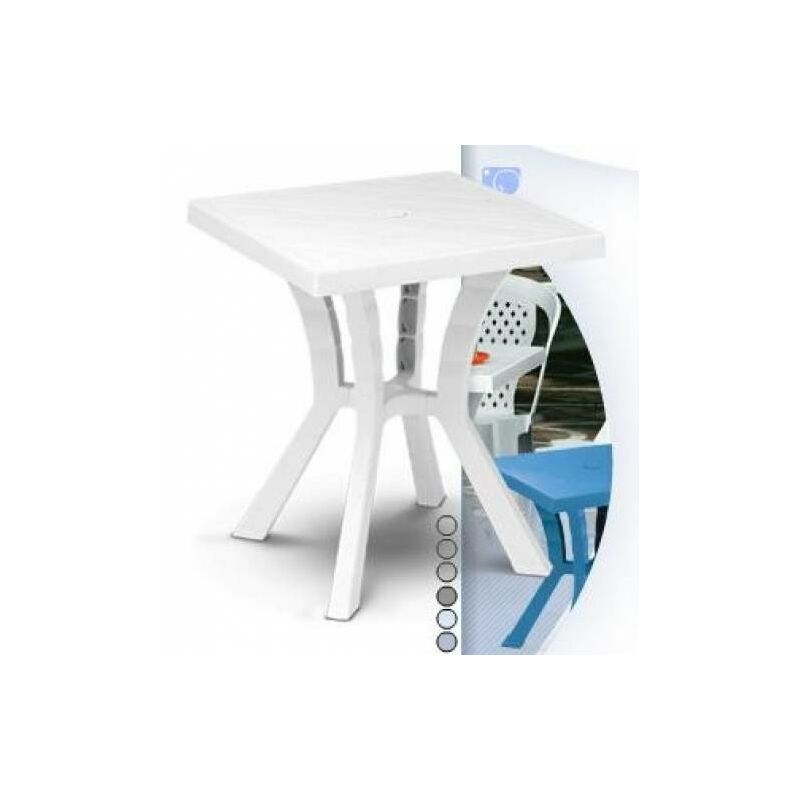 foto del prodotto tavolo da giardino in resina mod. rigoletto colore bianco misura 60x60 cm