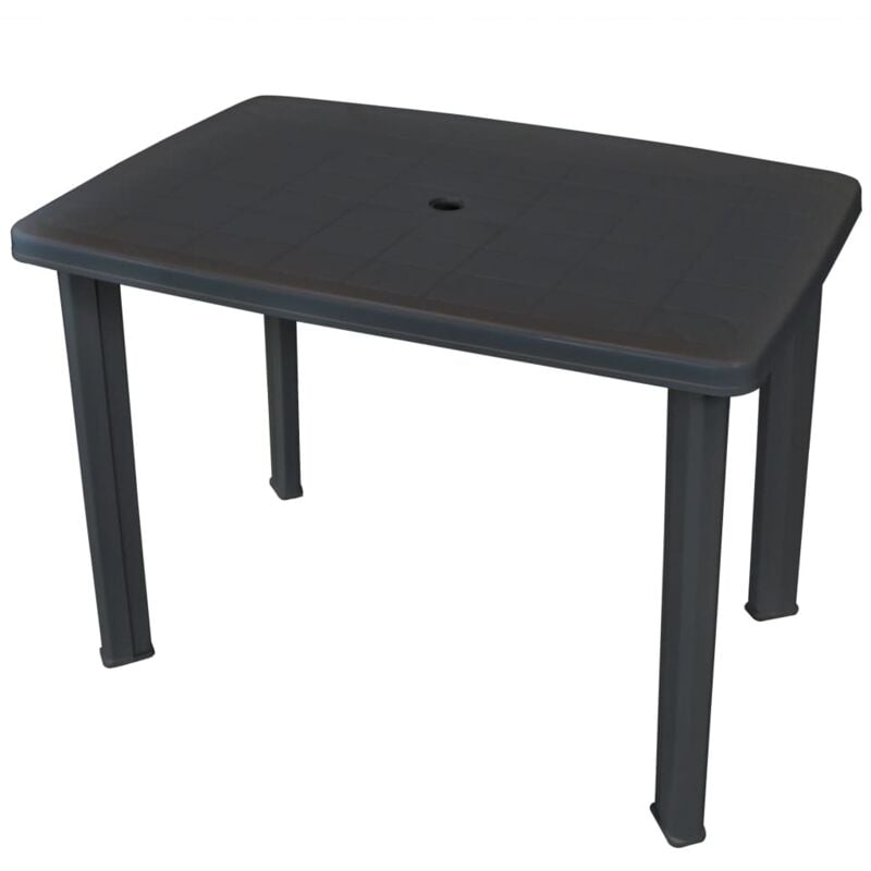 foto del prodotto tavolo da giardino in resistente plastica 101x68x72 cm in vari colori colore antracite