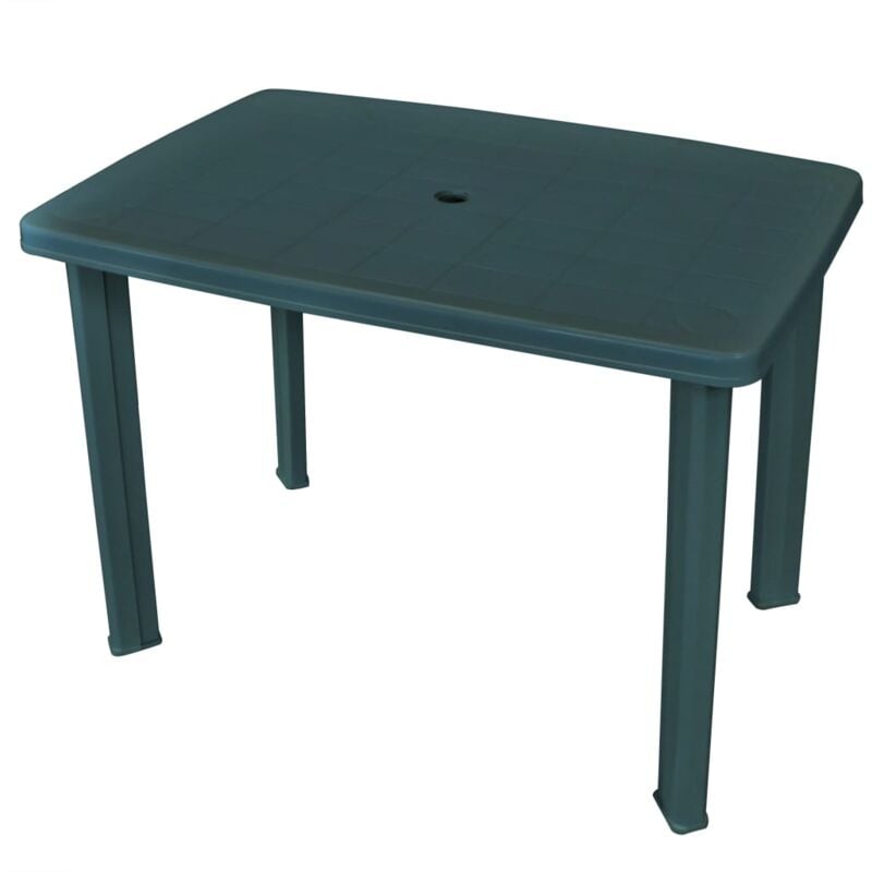 foto del prodotto tavolo da giardino in resistente plastica 101x68x72 cm in vari colori colore verde
