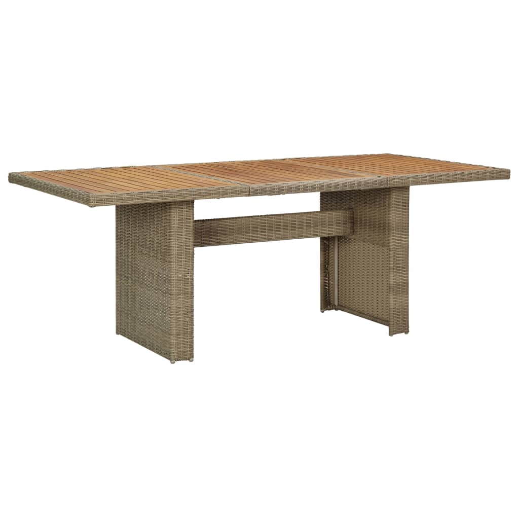 foto del prodotto tavolo da giardino marrone 200x100x74 cm in polyrattan cod mxl 52214