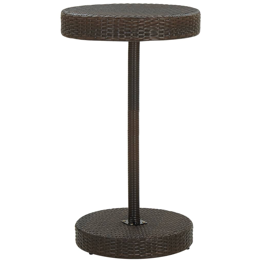 foto del prodotto tavolo da giardino marrone 60,5x106 cm in polyrattan cod mxl 34129
