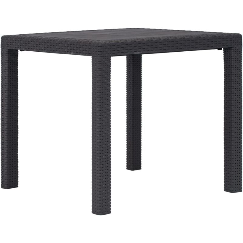 foto del prodotto tavolo da giardino marrone 79x79x72 cm in plastica stile rattan vidaxl