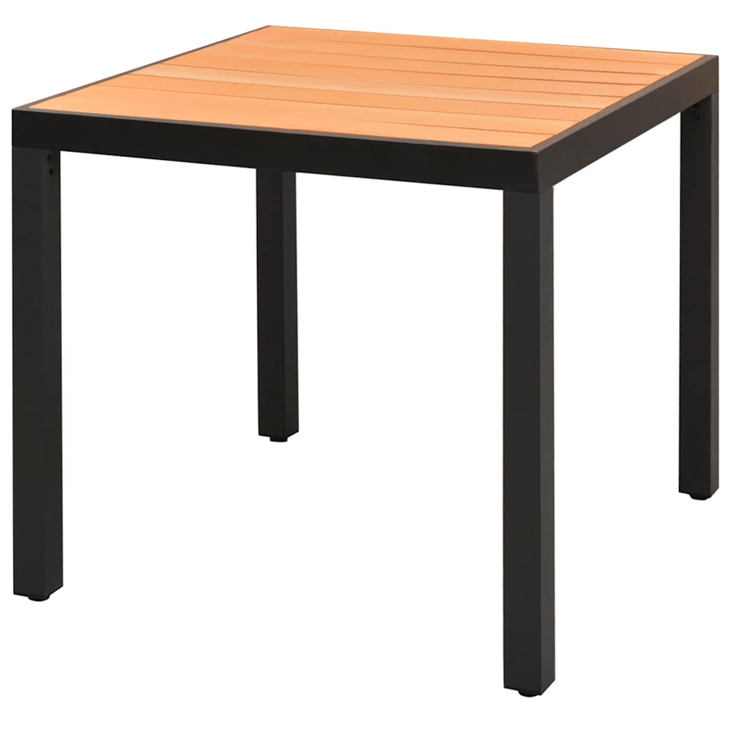 foto del prodotto tavolo da giardino marrone 80x80x74 cm cm in alluminio e wpc cod mxl 59382