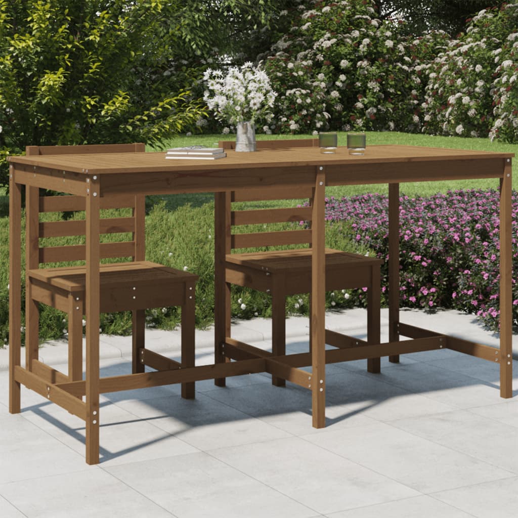 foto del prodotto tavolo da giardino miele 203,5x90x110cm legno massello di pinocod mxl 82011
