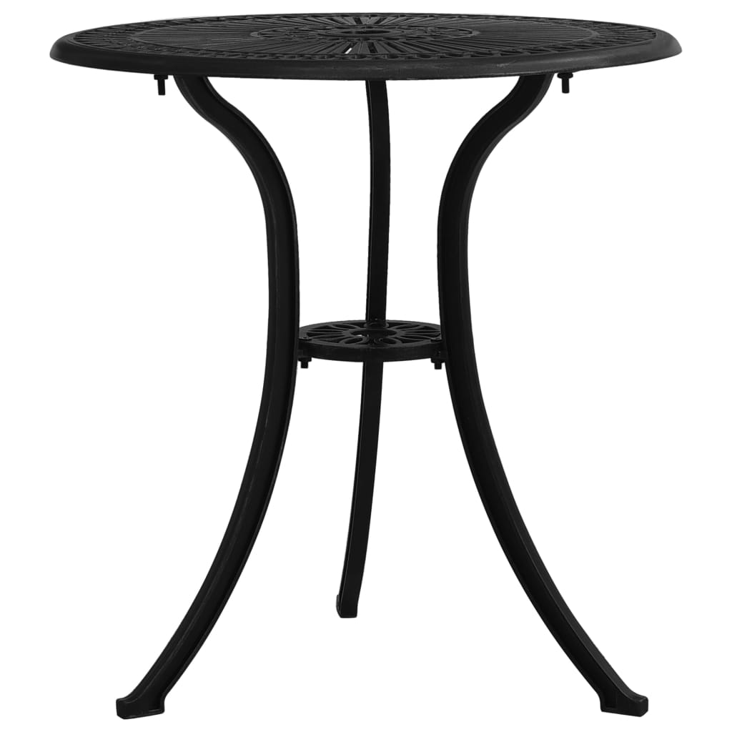 foto del prodotto tavolo da giardino nero 62x62x65 cm in alluminio pressofuso cod mxl 34548