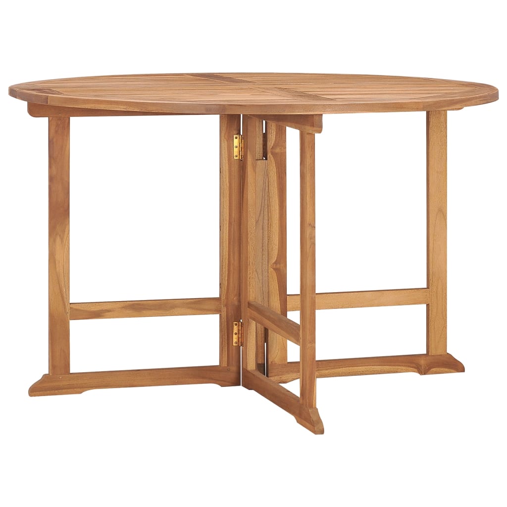 foto del prodotto tavolo da giardino pieghevole ã˜110x75 cm in massello di teak cod mxl 48238