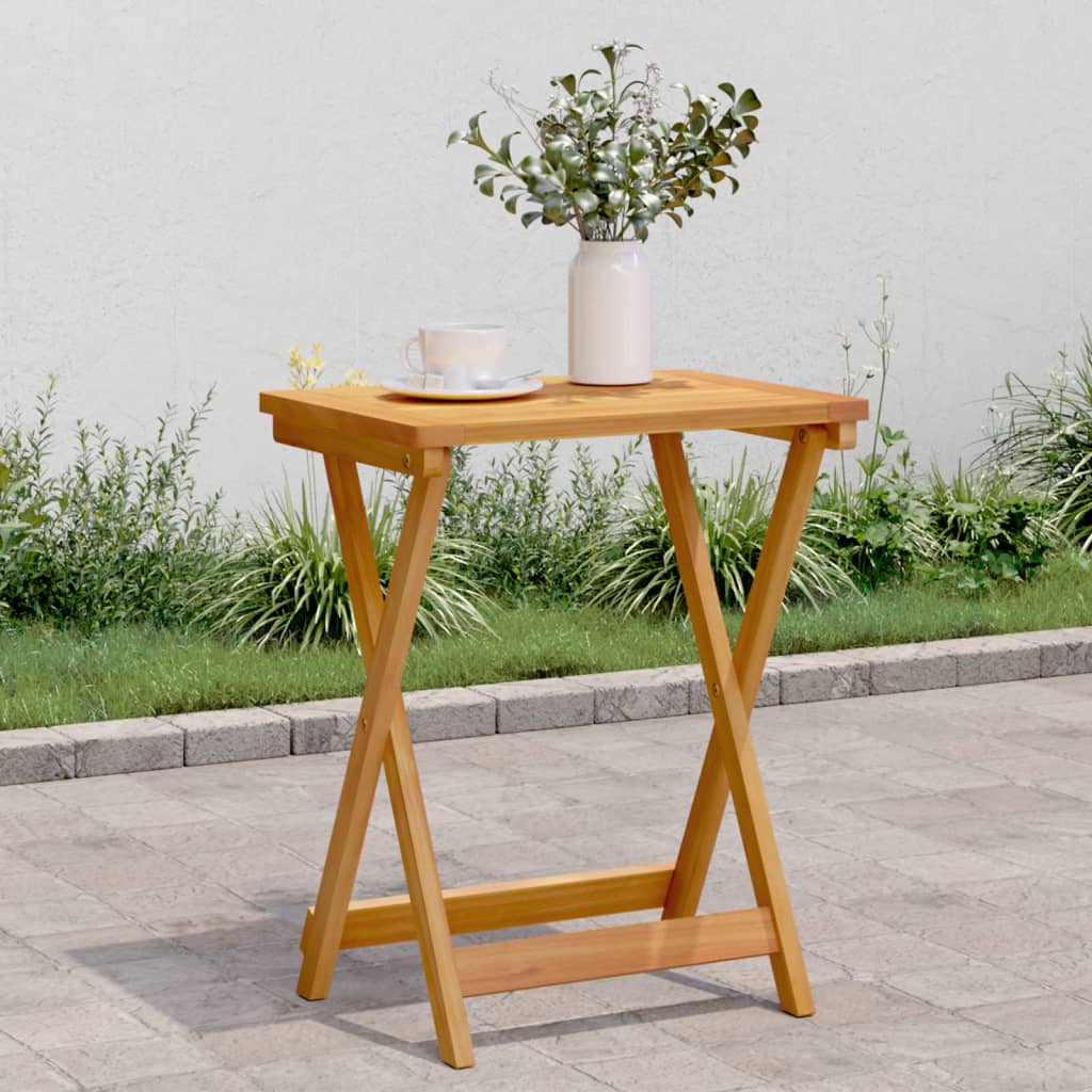 foto del prodotto tavolo da giardino pieghevole 50x36x60 cm legno massello acacia