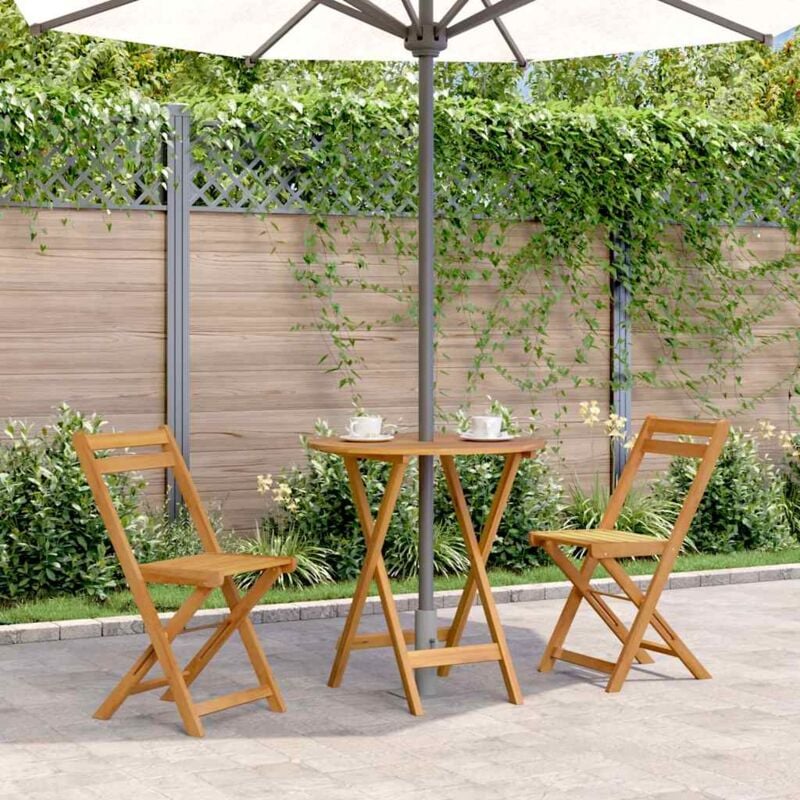 foto del prodotto tavolo da giardino pieghevole 70 cm in massello di acacia vidaxl