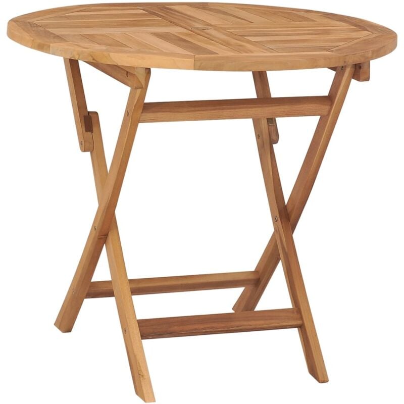 foto del prodotto tavolo da giardino pieghevole 85x76cm in legno massello di teak vidaxl