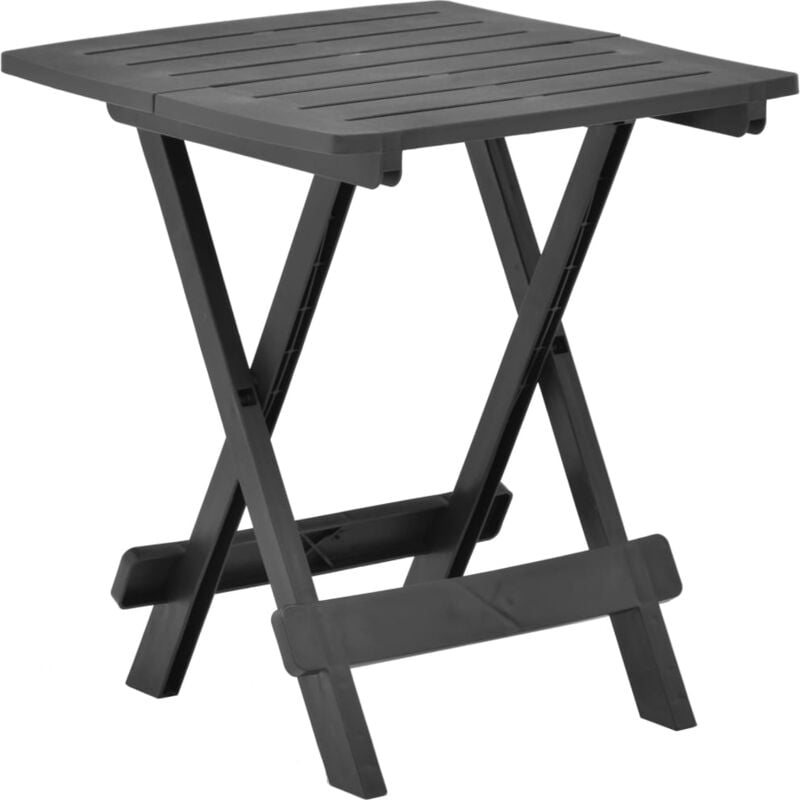 foto del prodotto tavolo da giardino pieghevole antracite 45x43x50 cm in plastica vidaxl