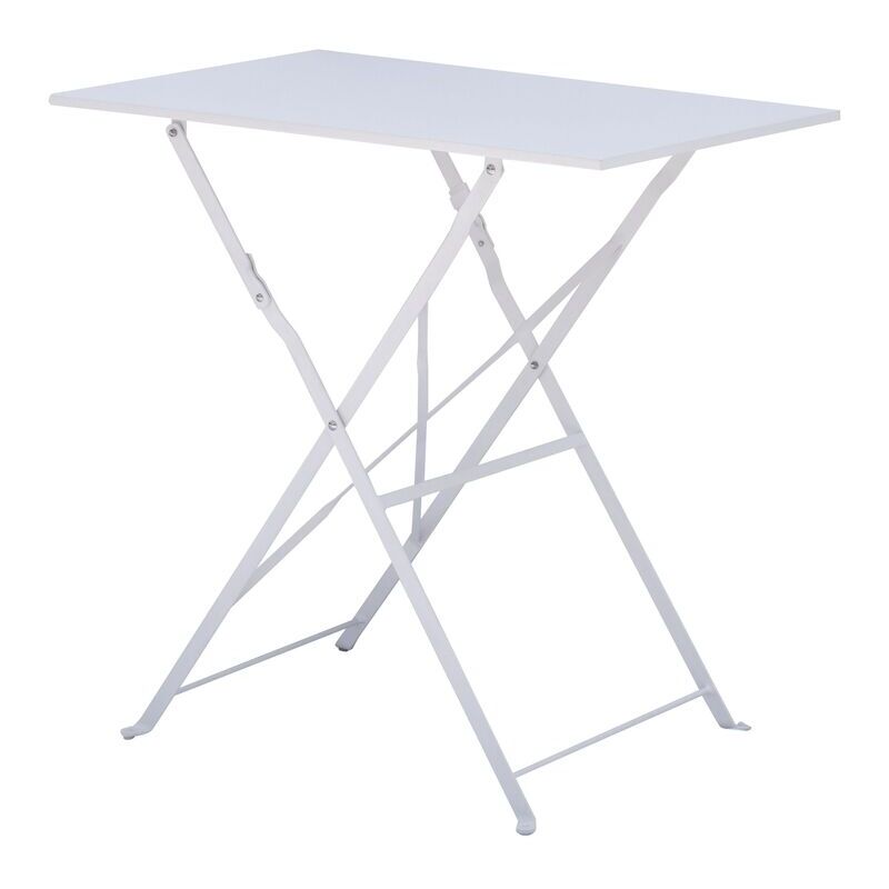 foto del prodotto tavolo da giardino pieghevole salvaspazio rettangolare 50 x 70 centimetri, colore bianco