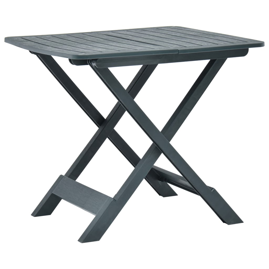 foto del prodotto tavolo da giardino pieghevole verde 79x72x70 cm in plastica cod mxl 34311