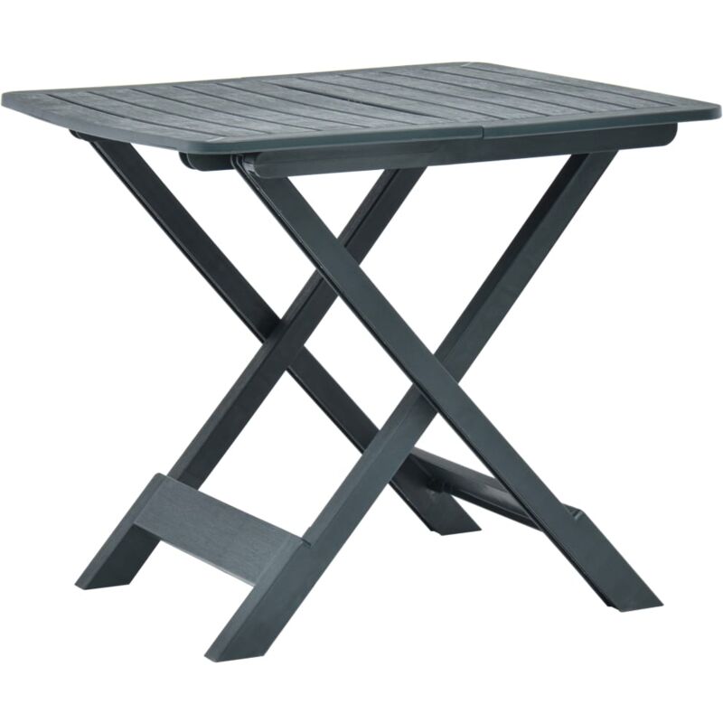 foto del prodotto tavolo da giardino pieghevole verde 79x72x70 cm in plastica vidaxl
