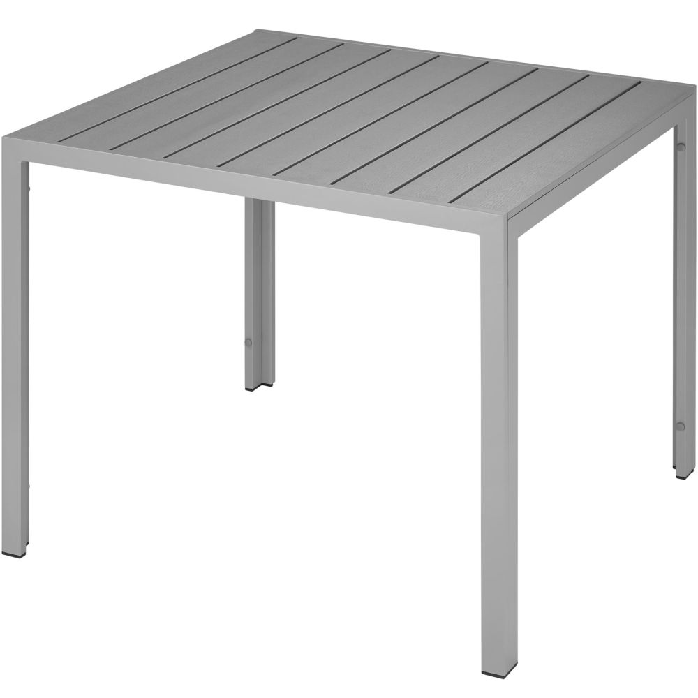 foto del prodotto tavolo da giardino quadrato in alluminio 90 x 90 cm grigio 2208256
