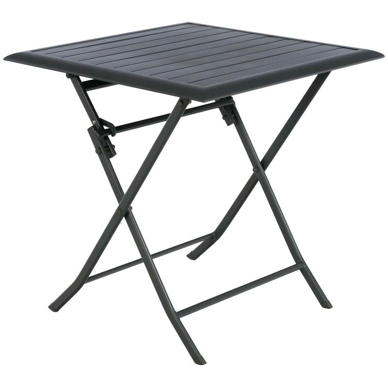 foto del prodotto tavolo da giardino quadrato pieghevole azua graphite a 2 posti in alluminio trattato con polveri epossidiche hesp ride