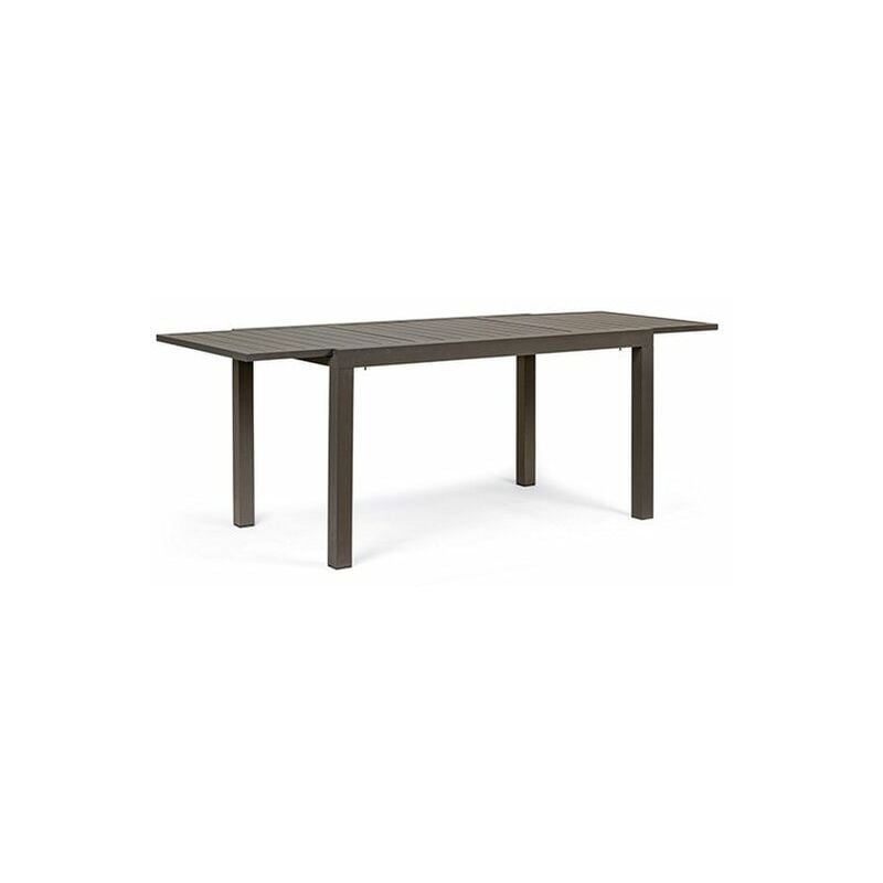 foto del prodotto tavolo da giardino rettangolare allungabile bizzotto hilde 140 210x77x75cm in alluminio colore coffee 0662980
