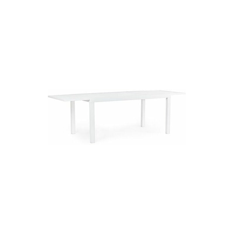 foto del prodotto tavolo da giardino rettangolare allungabile bizzotto hilde 160 240x90x75cm in alluminio colore bianco 0662612