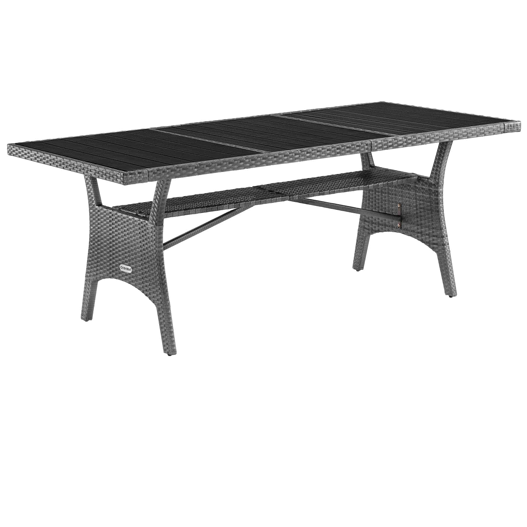 foto del prodotto tavolo da giardino takeo grigio polyrattan 190x90x75cm