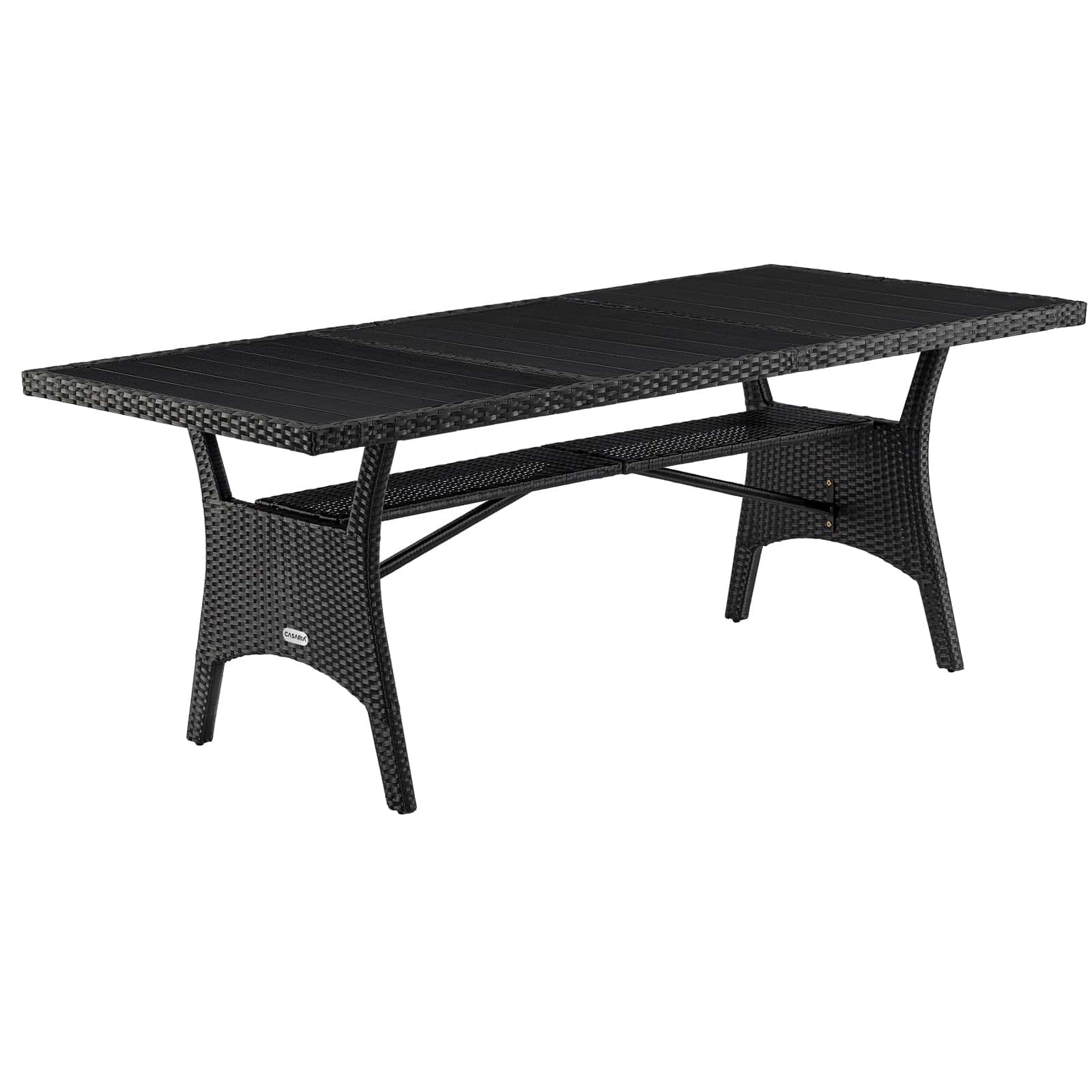 foto del prodotto tavolo da giardino takeo nero polyrattan 190x90x75cm