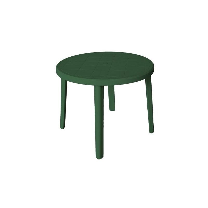 foto del prodotto tavolo da giardino zeus tondo in polipropilene robusto cm. 90x72h verde