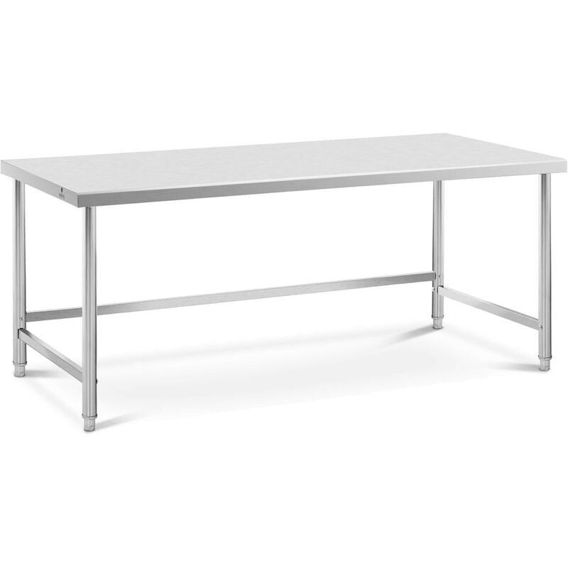 foto del prodotto tavolo da lavoro in acciaio inox 200 x 90 cm portata 100 kg professionale