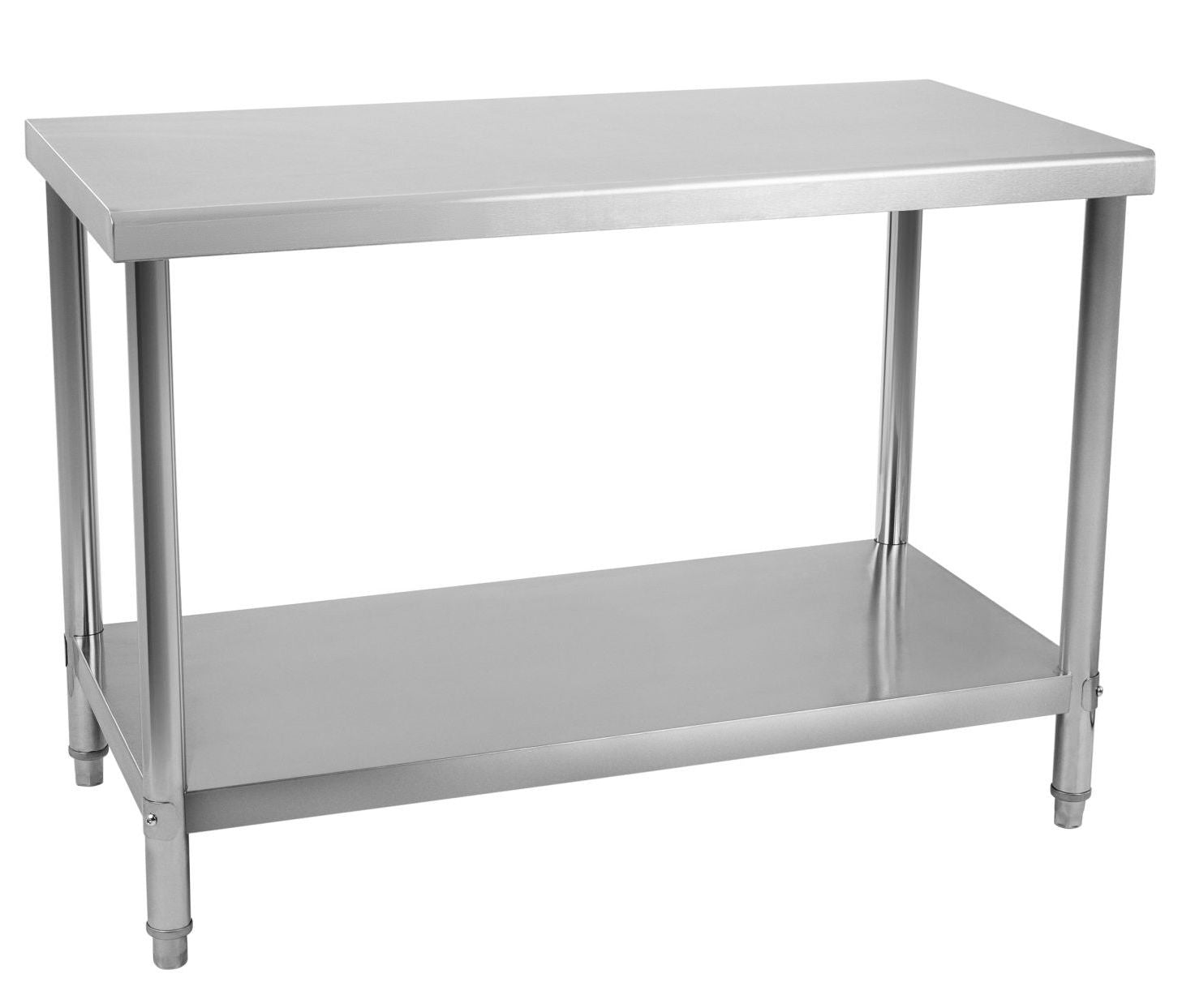 foto del prodotto tavolo da lavoro professionale in acciaio inox gambe regolabili 120 x 70 cm 3614083