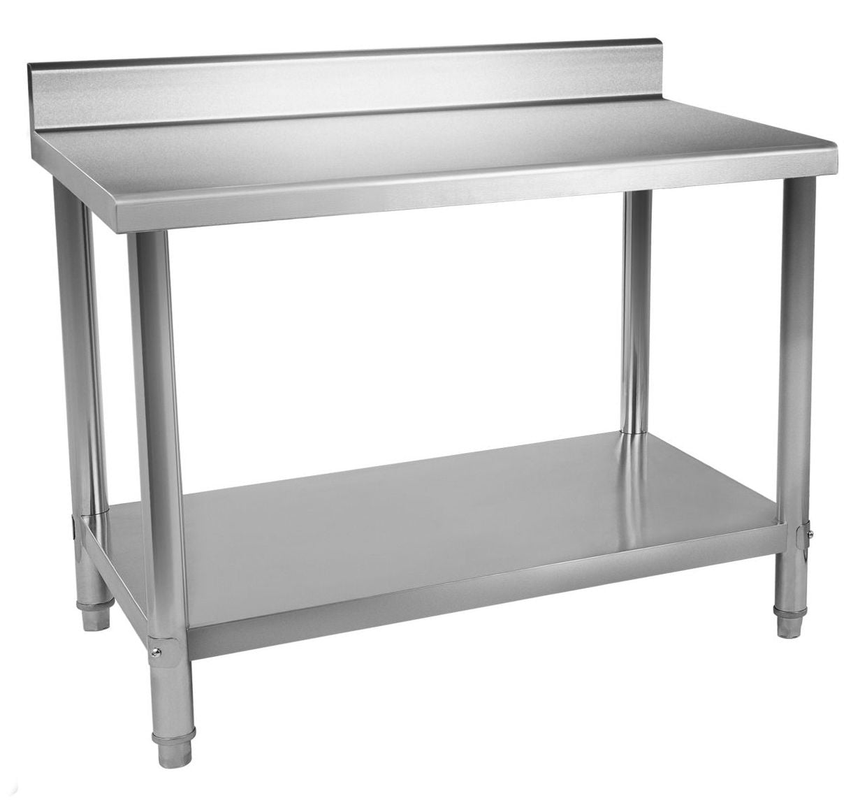 foto del prodotto tavolo da lavoro professionale in acciaio inox gambe regolabili con bordo 100 x 70 cm 3614082